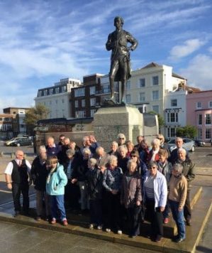 Wessex tourist guides - Group visit at Nelson's statue